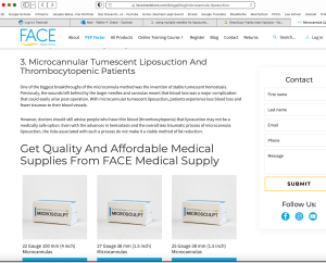 small needles may also substitute for extraction of adipose tissue once dissolved or disassociated with injection lypolysis